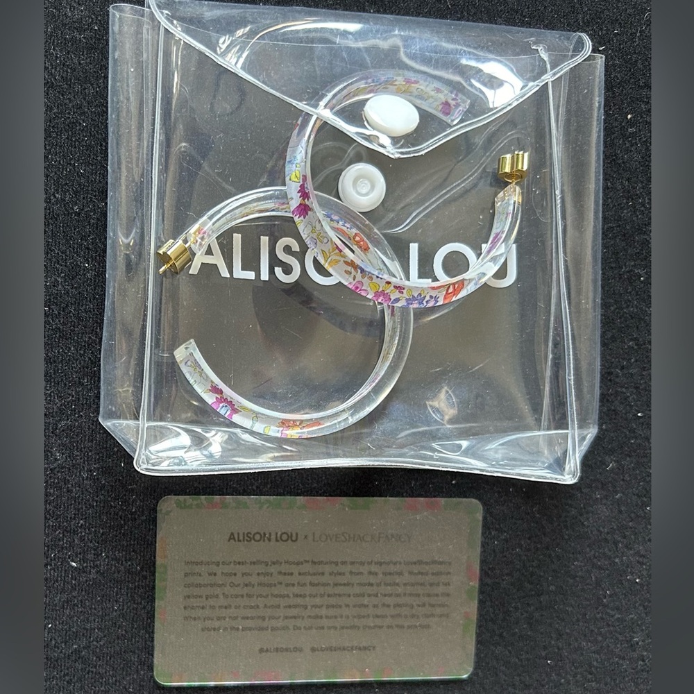 LoveShackFancy, ALISON LOU Jelly Hoops Earrings, Brand New